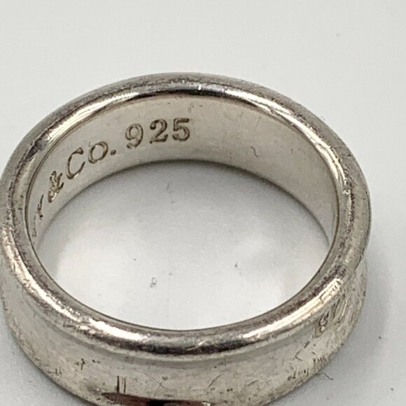 Authentic Tiffany & Co 925 Silver 1837 Medium Ring Size 5.75 - Picture 4 of 8